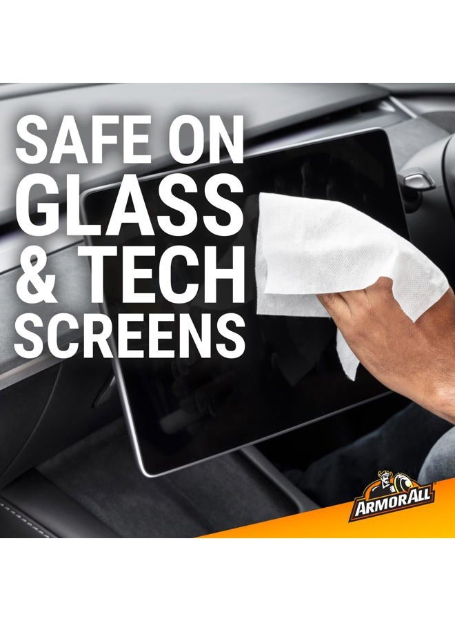 ARMOR ALL مناديل تنظيف السيارة، مناديل داخلية للسيارة لإزالة الأوساخ والغبار، 25 قطعة - Image 3